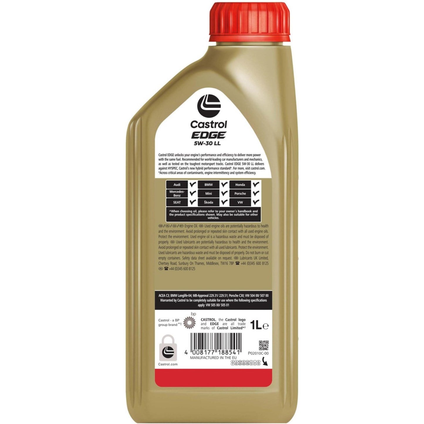 Olio Motore Castrol Edge 5W-30 LL 5 Litri (4L + 1L)