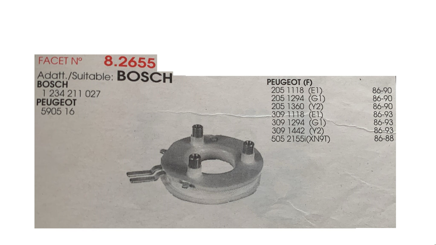 8.2655 Impulsore Peugeot 309 1100 cc. 1300 cc. 1360 cc. (dal 01.1986 al 12.1993)