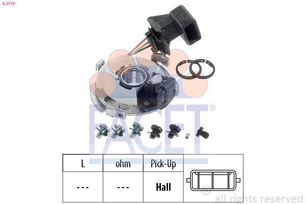 8.2719 FACET SENSORE IMPULSO ACCENSIONE SPINTEROGENO VW GOLF II DAL 08.1983