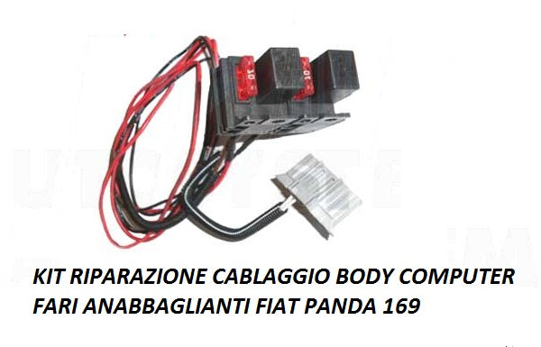 KIT CABLAGGIO RIPARAZIONE BODY COMPUTER FARI ANABBAGLIANTI PANDA 169